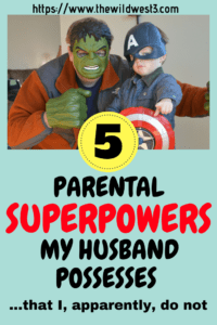 father and son dressed as super heroes Hulk and Captain America