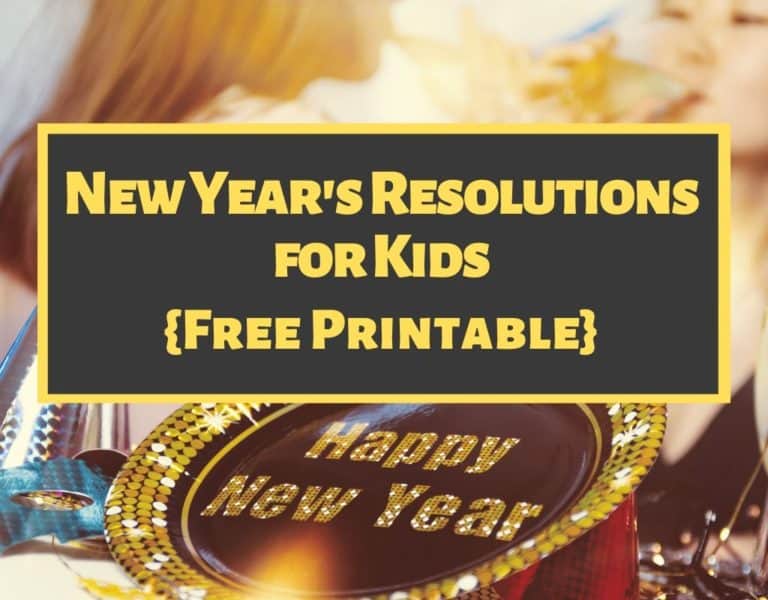 New Year’s Resolutions for Kids Printable (Free)