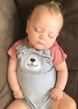 toddler asleep without a pacifier