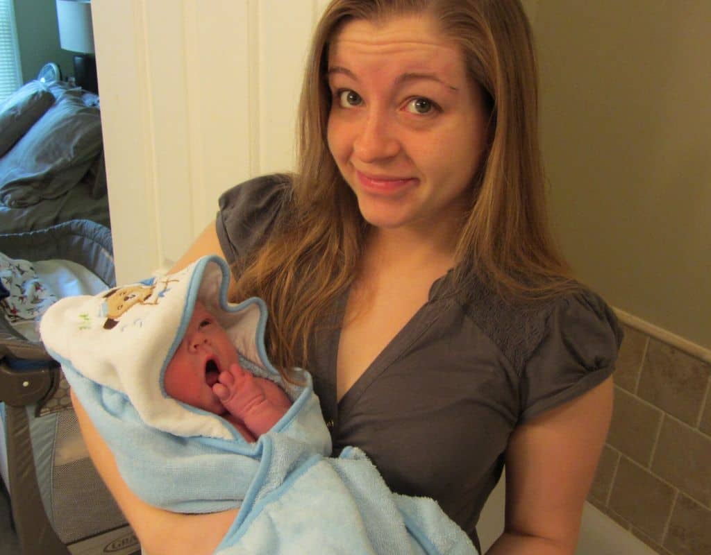mom with a new baby for helpful life hacks for new parents