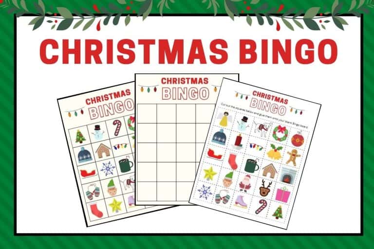 Christmas Bingo Game Printables – 30 Unique Christmas Bingo Cards + Optional Cut and Paste Board