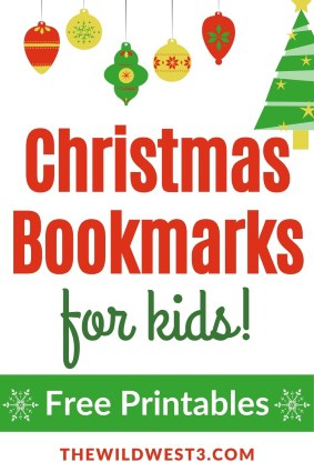 Christmas bookmarks for kids free printable pin image