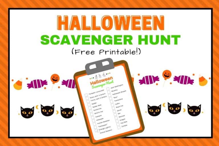 Halloween Scavenger Hunt for Kids Printable {Free!}