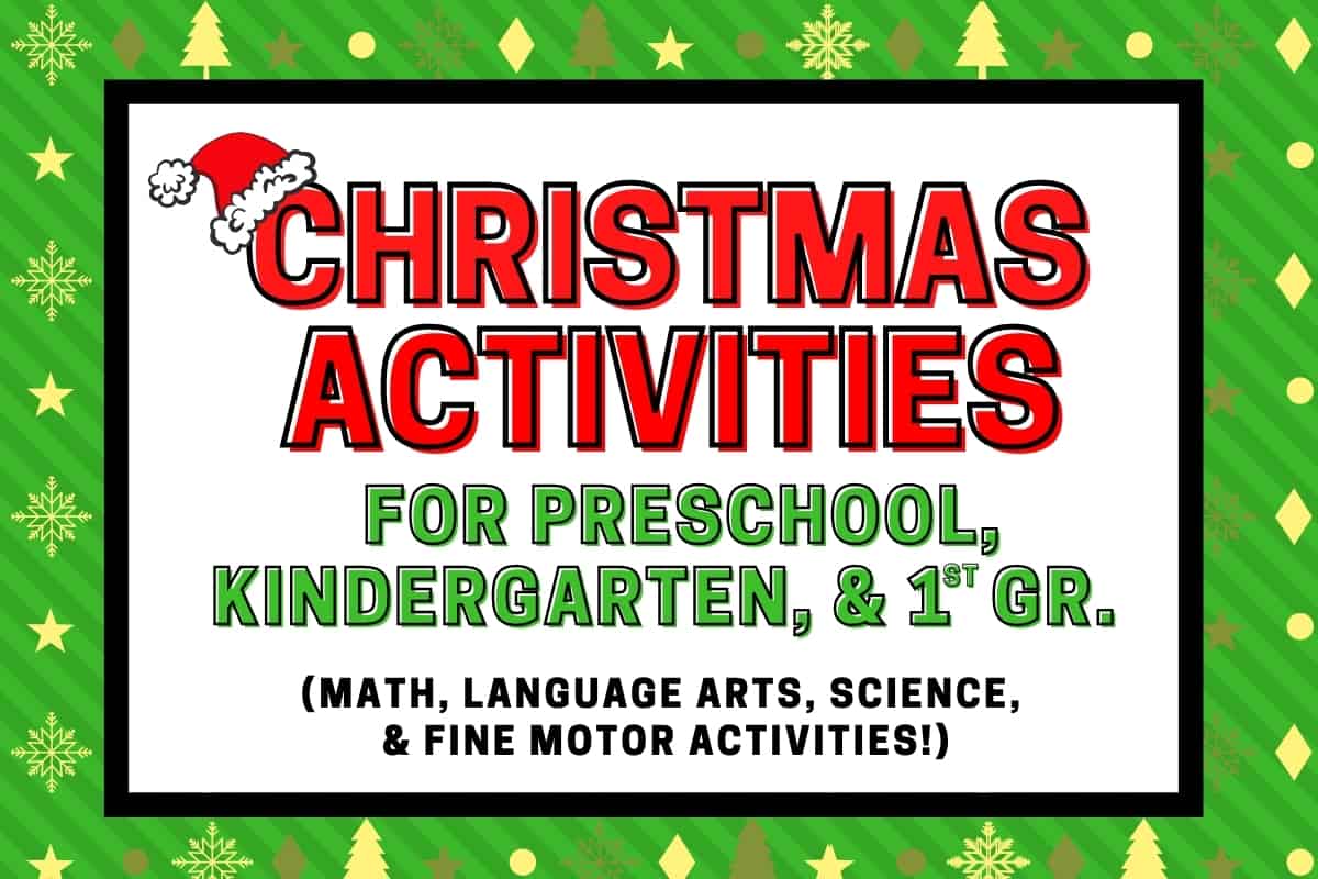Christmas activities for preschool and kindergarten featured image