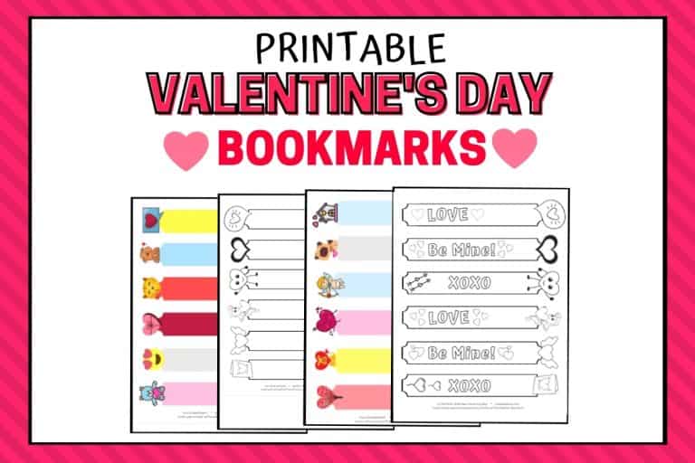 Valentine’s Day Printable Bookmarks