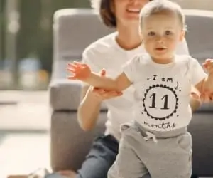 baby learning to walk and becoming a toddler