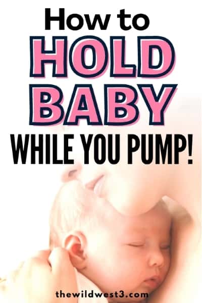 how to hold baby while pumping pin image