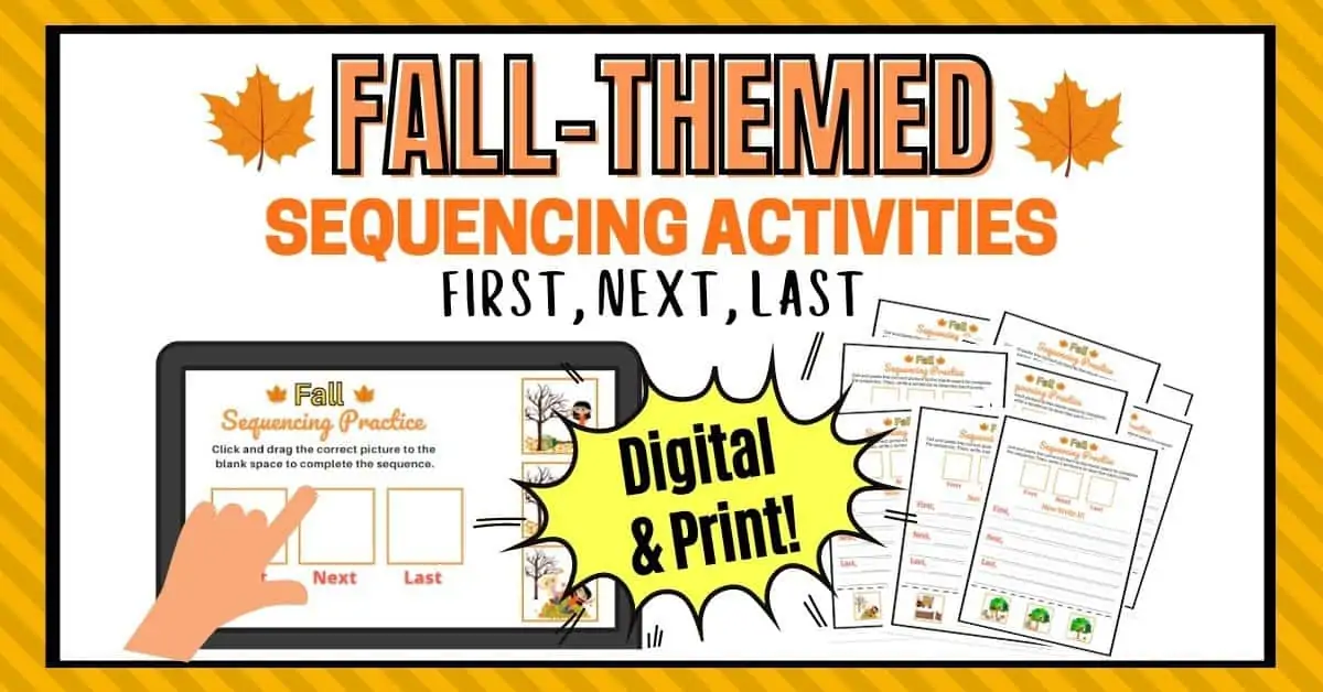 fall sequencing activities with pictures featured image digital and printable versions