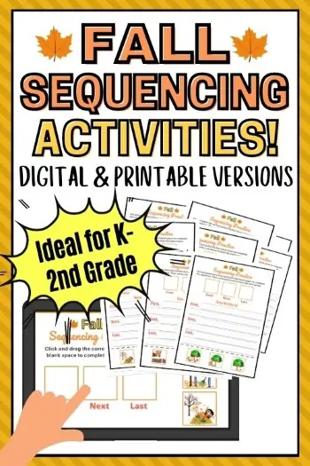 fall sequencing activities ideal for kindergarten through second grade