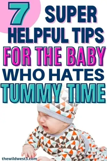crying baby who hates tummy time