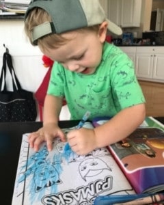 toddler coloring activity