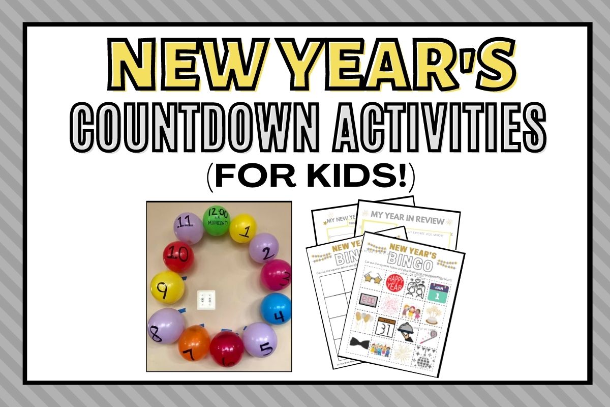 Kids New Years Eve Countdown Clock - Made with HAPPY