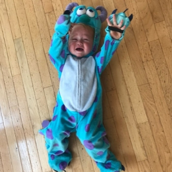 toddler tantrum in a halloween costume