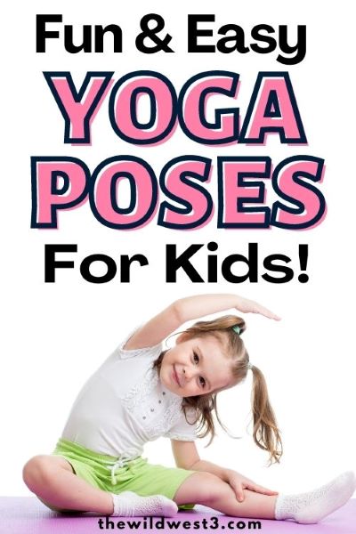 Easy yoga poses for kids pinterest image