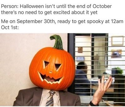 funny meme about october 1 pumpkin head