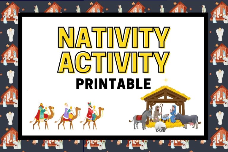 Easy Nativity Printable Craft for Preschoolers and Early Elementary