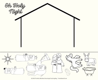 Nativity Printable Activity for preschoolers for Christmas Craft