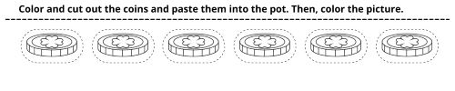 St. Patrick's Day Cutting activity oval coins